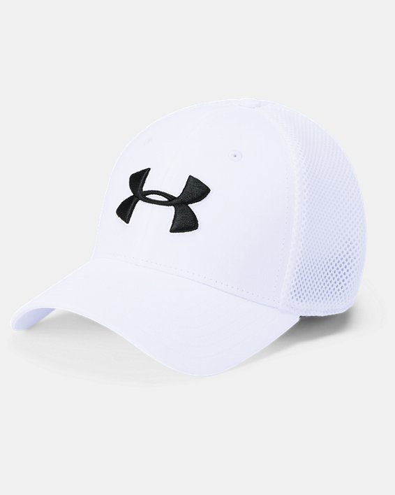 Men's UA Microthread Golf Mesh Cap, White, pdpMainDesktop image number 0